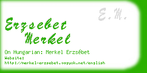 erzsebet merkel business card